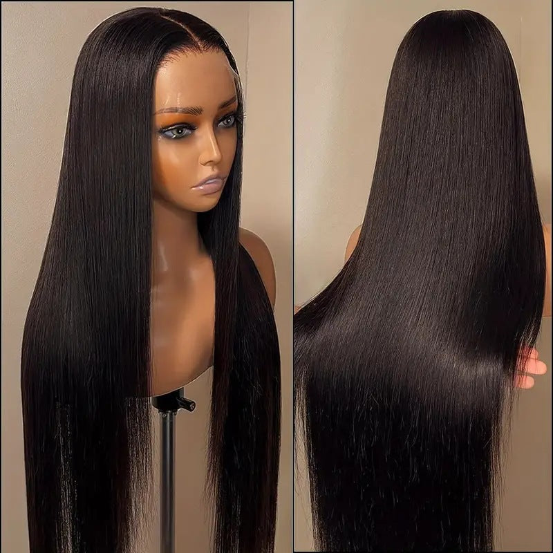 Peruca de Cabelo Liso Comprido de Cor Piano com Lace Frontal de Cabeça Inteira