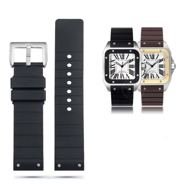 Suitable For Cardia Santos Sandus Rubber Watch Strap