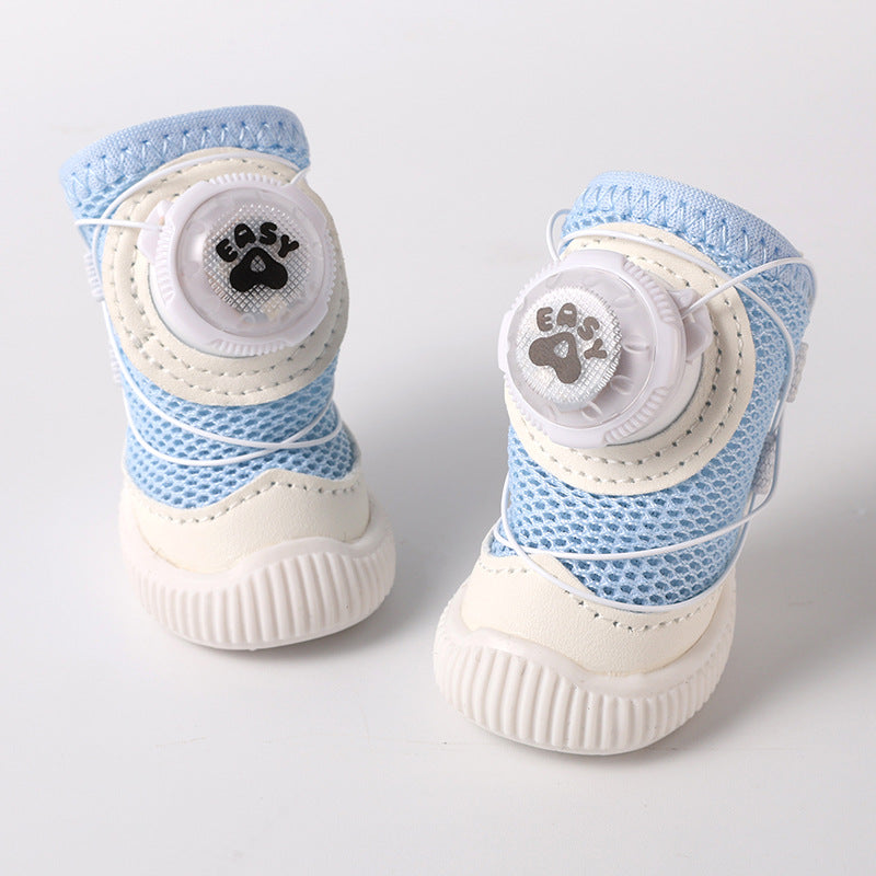 Sapatos de Malha Antiderrapantes com Clipe Giratório e Sola Macia Respiráveis para Pequenos Animais de Estimação