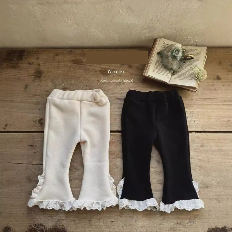 Girls' Velvet Padded Bottoming Shirt Leggings Two-piece Set