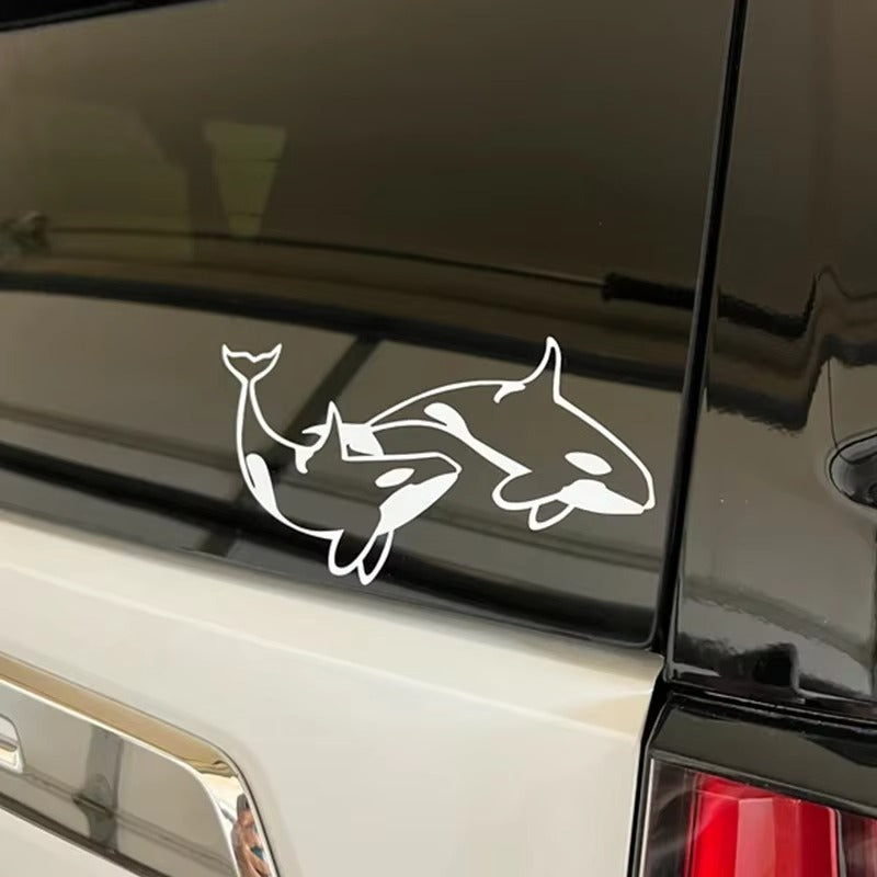 Orca Car Window And Rear Bumper Decorative Sticker