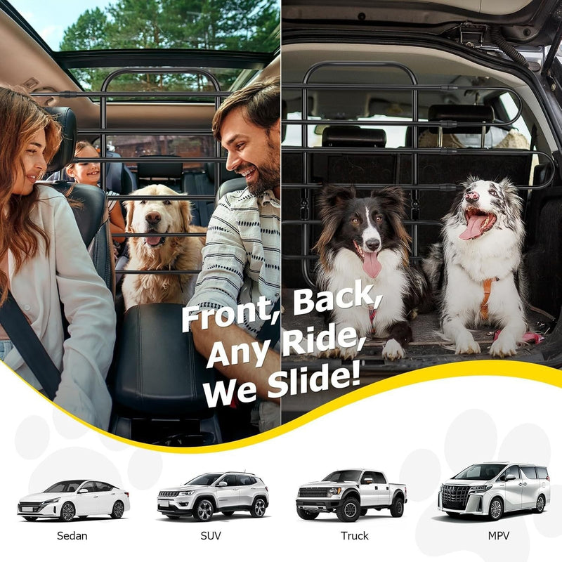 Dog Car Barrier,Easy To Assemble And Install Dog Car Barriers Fits Well In Various Vehicles Adjustable With Seat Movements Recycled Materials