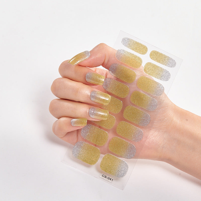 Autocolantes de Unhas de Cor Sólida 16 Pequenos Autocolantes Autocolantes de Unhas Simples