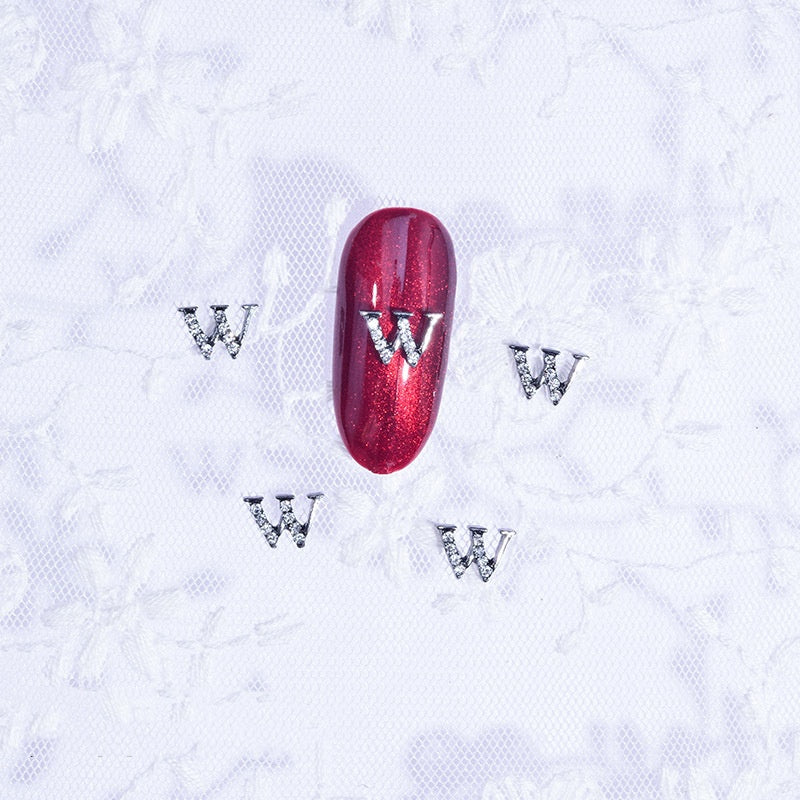 26 Letter Alloy Nail Ornament Nail Crystal