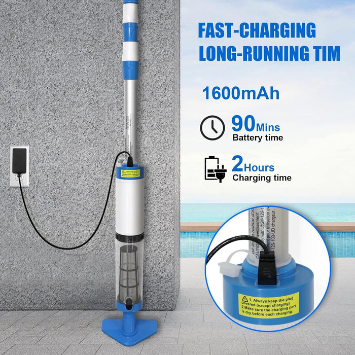Wireless Vacuum Cleaner For Fish Pond Underwater Rechargeable