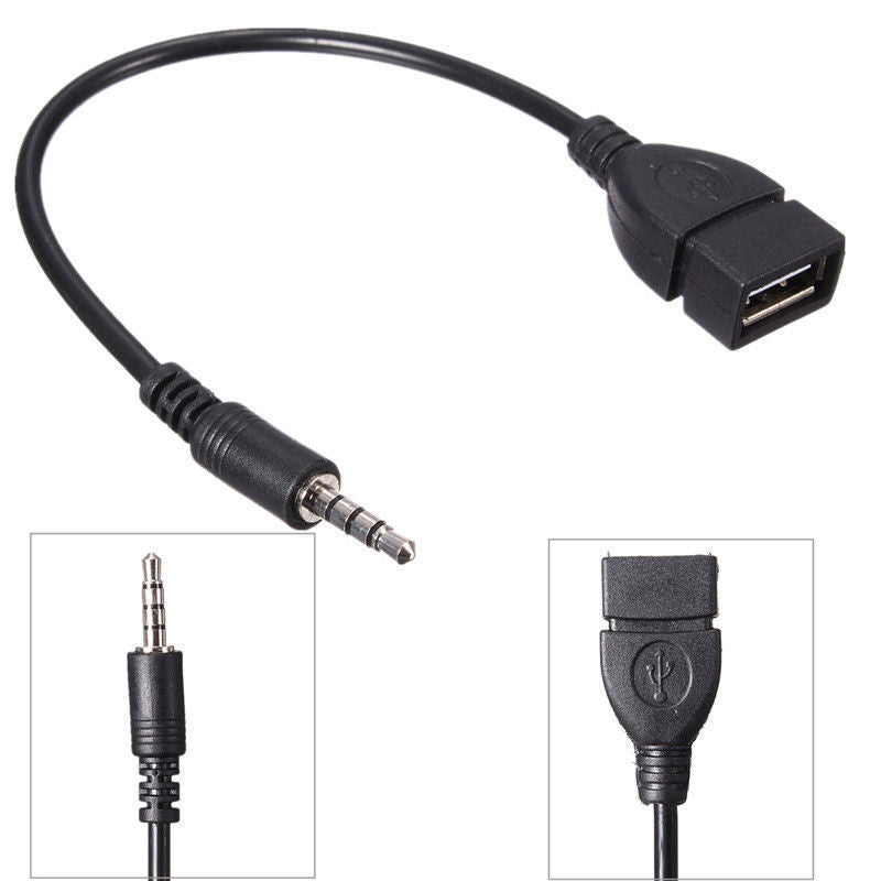 3.5 Male Audio Plug Car Navigation Audio AUX Adapter Cable Car MP3 Data Converter