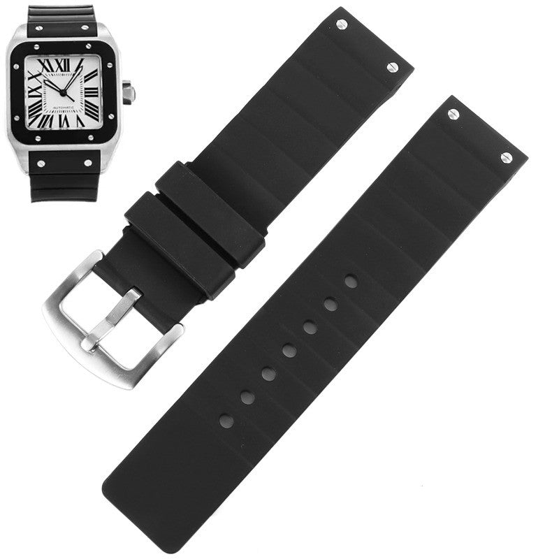 Suitable For Cardia Santos Sandus Rubber Watch Strap