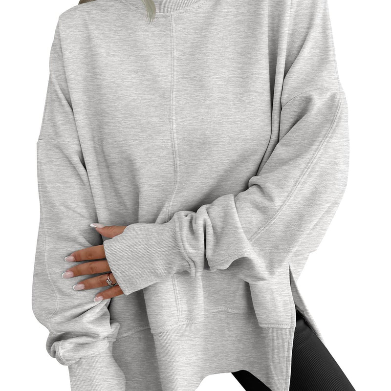 Fashion Casual Round Neck Pullover Loose Sports Long-sleeved Sweater