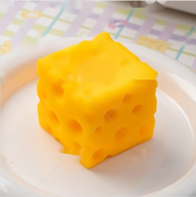 Same-style Cheese-shaped Stress-relief Squeeze Toy