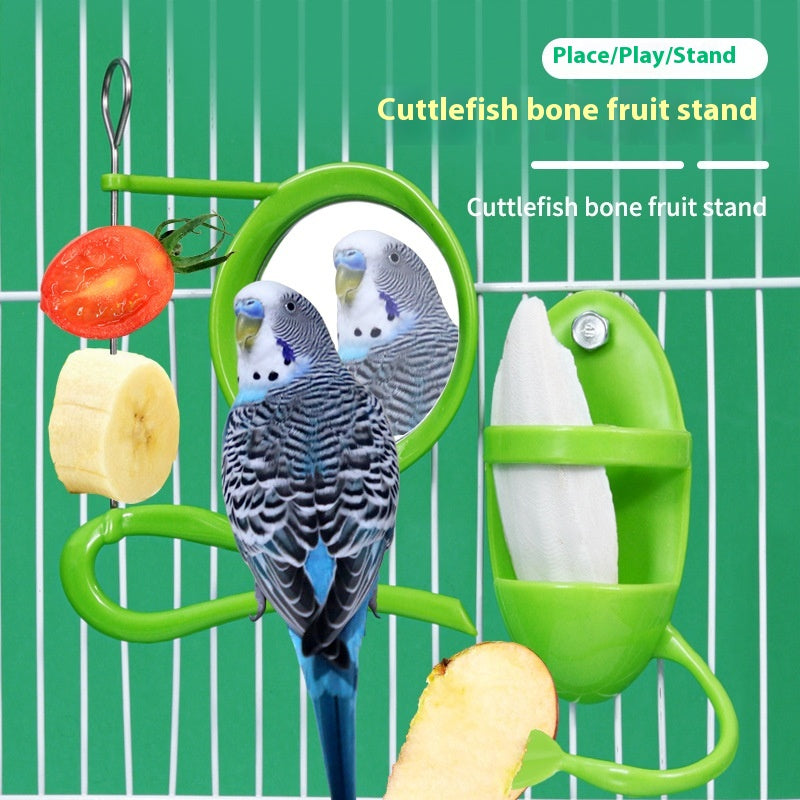 Alimentador bonito de plástico de cor sólida para papagaio