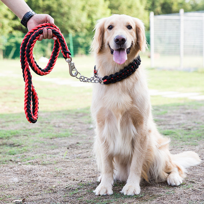 Dog Collars And Belt Covers, Heavy-duty Nylon Braided Ropes, For Training And Walking Leashes Of Small, Medium And Large Dogs