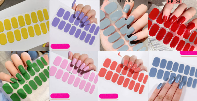 Autocolantes de beleza para unhas, semi-curados, de segunda geração, impermeáveis e duradouros