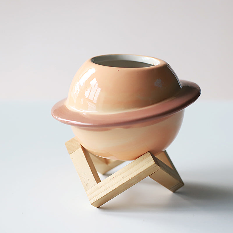 Creative Planet Shape Ceramic Flower Pot
