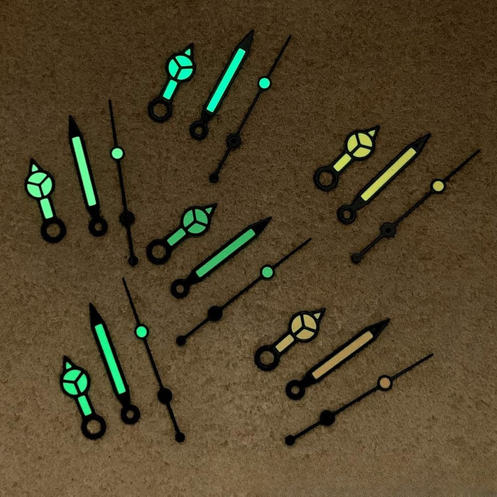 Black Edge Green Luminous Watch Needles