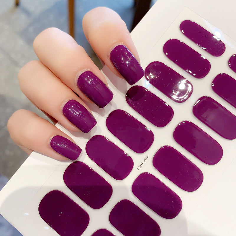 Autocolantes de beleza para unhas, semi-curados, de segunda geração, impermeáveis e duradouros