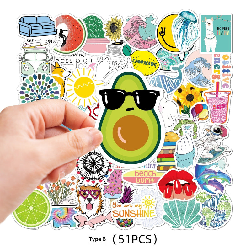 New Suitcase Stickers Waterproof Graffiti Guitar Stickers