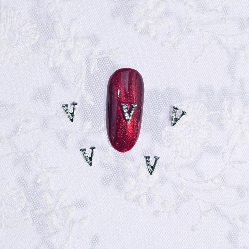 26 Letter Alloy Nail Ornament Nail Crystal