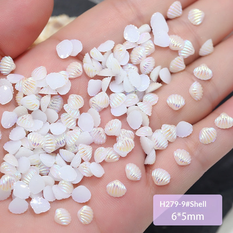 Marine Series Conch Shell Resin DIY Nail Accessories