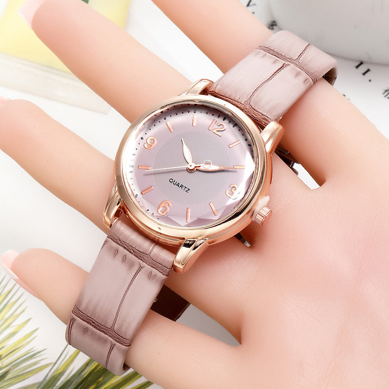Women's Two-tone Dial Belt Quartz Watch