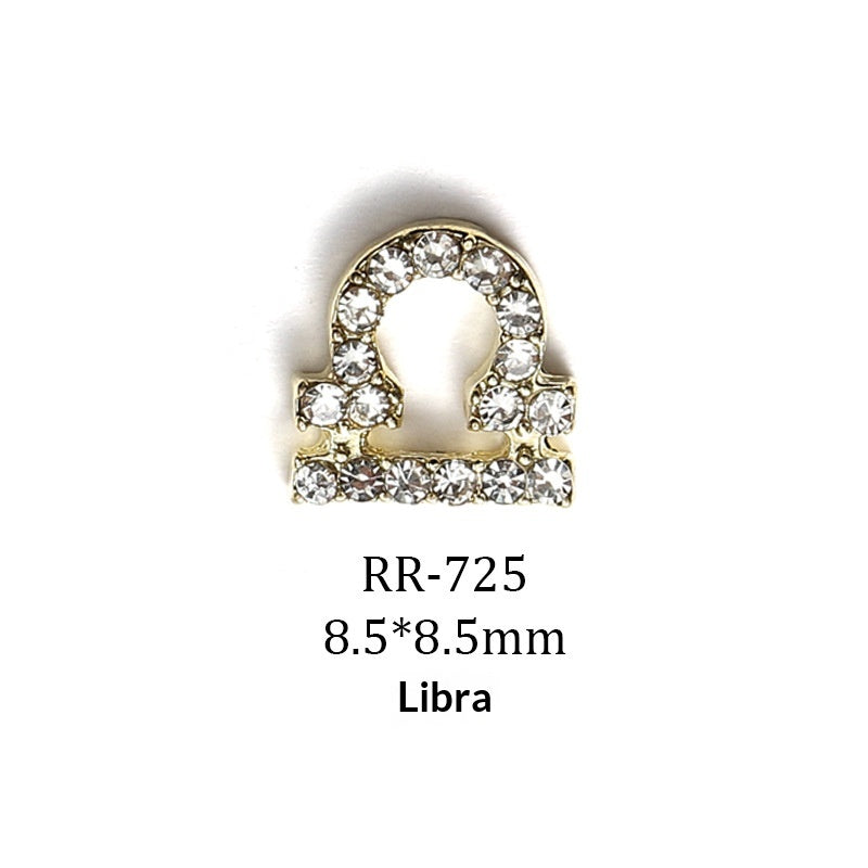 Creative 3D Twelve Zodiac Sign Nail Art Accessories