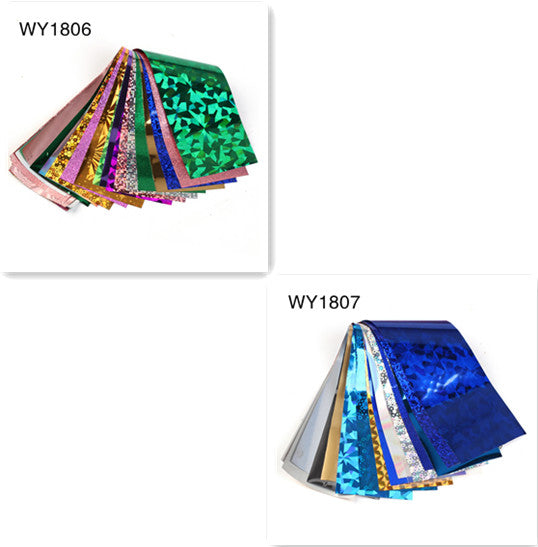 16 Stk. 20x4 cm Mix Nail Art Transferfolien-Aufkleber