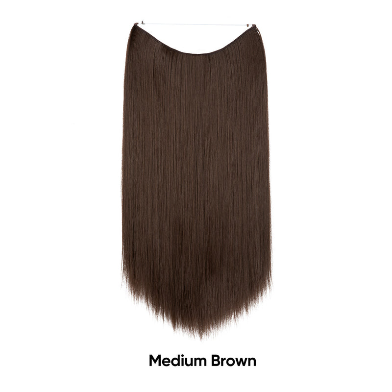 Women's One-piece Adjustable Invisible Straight Multi-color Gradient Hair Extension Fishline