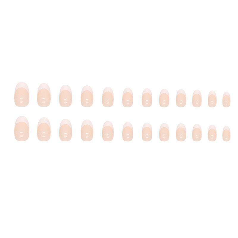 White Toned Minimalist Subtly Alluring French Style Press On Nails
