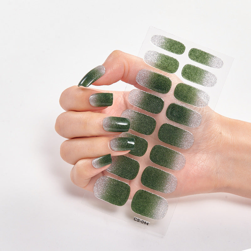 Autocolantes de Unhas de Cor Sólida 16 Pequenos Autocolantes Autocolantes de Unhas Simples
