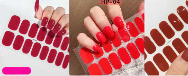 Autocolantes de beleza para unhas, semi-curados, de segunda geração, impermeáveis e duradouros