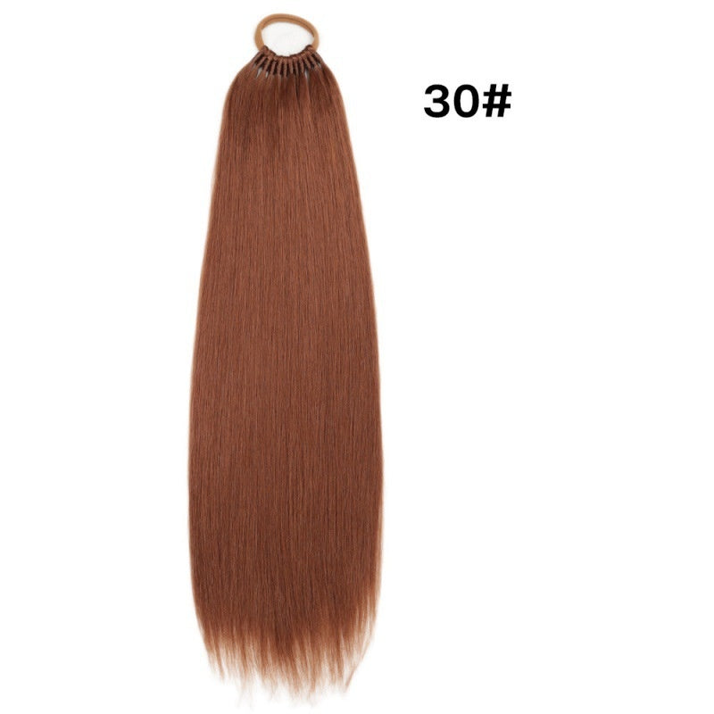 Wig Ponytail 60 Cm Long Straight Synthetic Ponytail Extension Made Of Heat-resistant Fiber
