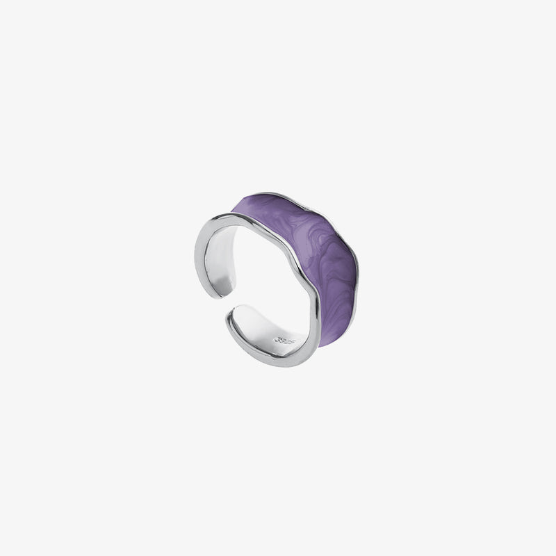 Liquid Textured Fashion Metal Ring