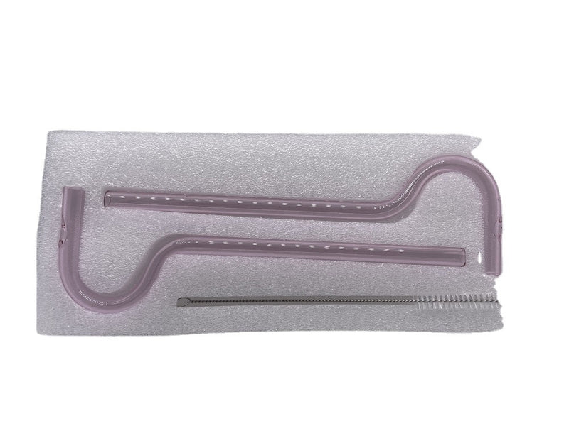 Anti-Falten-Glasstrohhalm für die Lippen, horizontale Lippenansetzung, 3er-Set