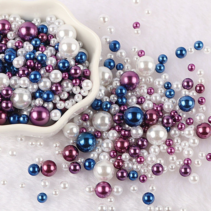 Mixed Size Non-hole Color Plastic Beads DIY Ornament Accessories