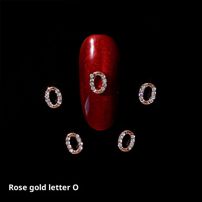 26 Letter Alloy Nail Ornament Nail Crystal