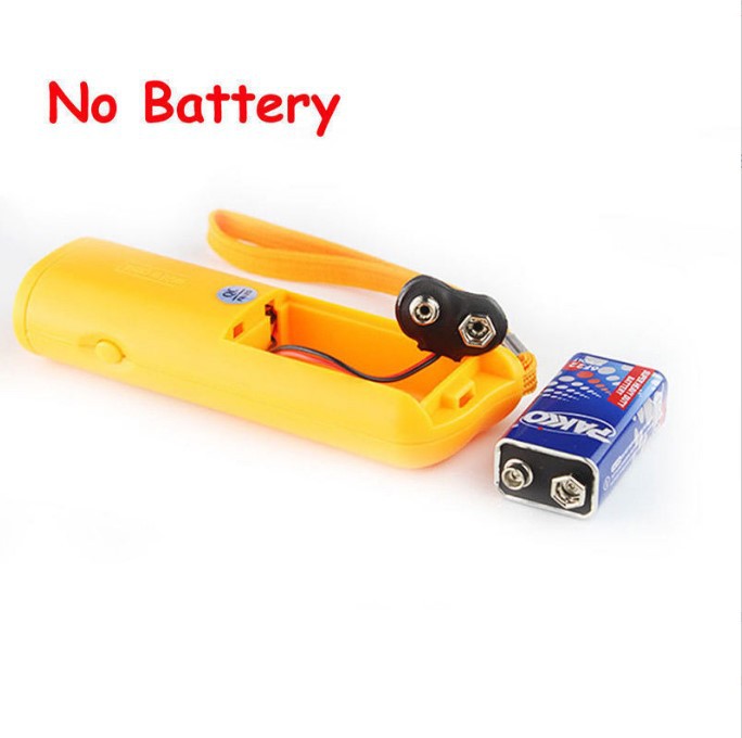 Verpackter batteriebetriebsloser Ultraschall-Hundeabweiser Hundetrainer Bellender Hund Taschenlampe