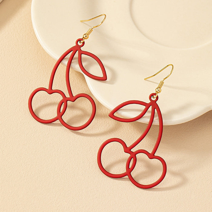 Korean Ins Style Fashion Sweet Cherry-shaped Earrings