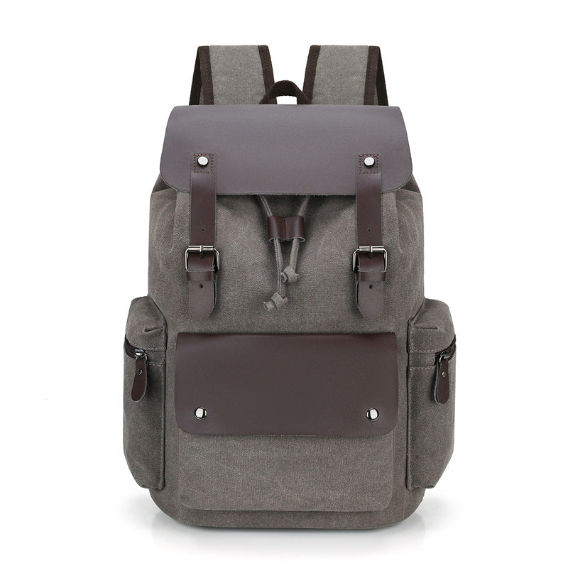 Mochila Retro de Grande Capacidade e Resistente ao Desgaste
