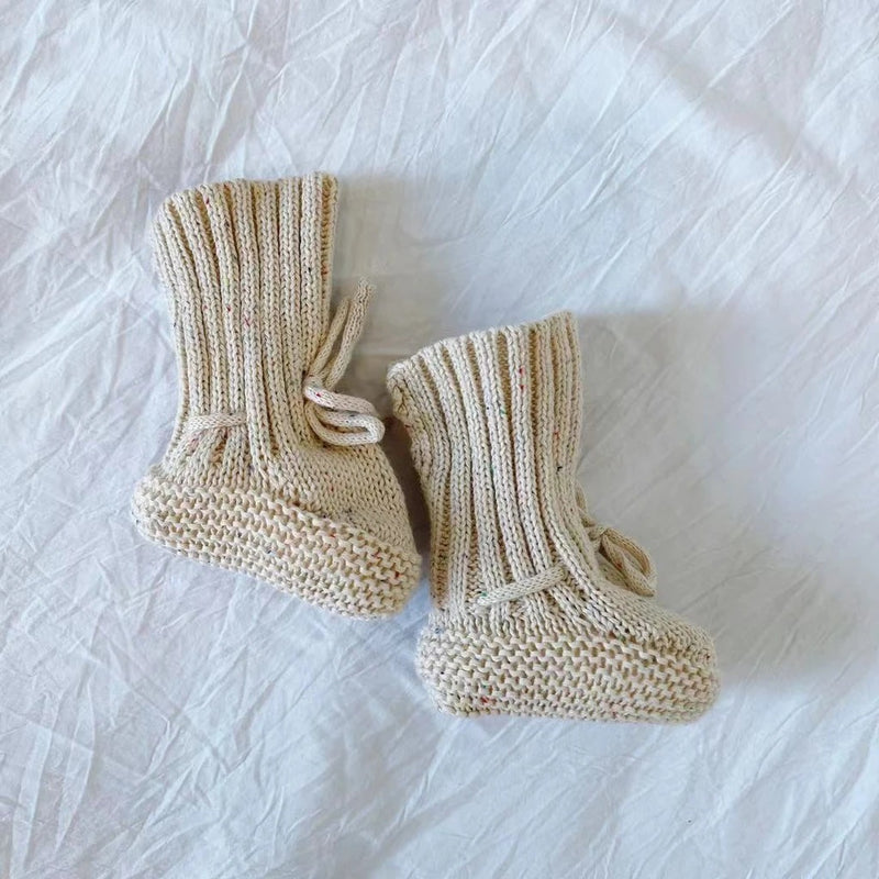 Cotton Newborn Foot Male And Female Baby Knitted Wool Handmade Socks Toddler Socks