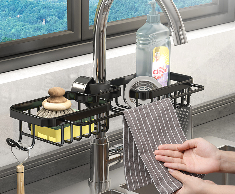 Kitchen Racks Hanging On A Faucet Water Tank Rack Storage Fantastic