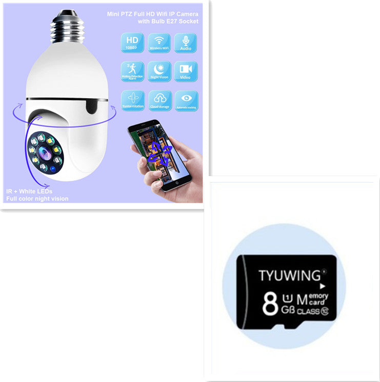 WLAN KAMERA 1080P Glühbirne 4-fach Zoom Kamera E27 Zuhause 5GWiFi Alarm Monitor