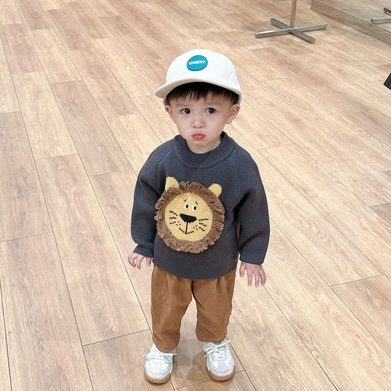 Camisola de malha estilo coreano para rapaz