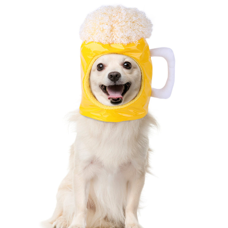 Divertido disfarce de cão e gato, gorro quente, adereço para fotos, acessório de cabeça