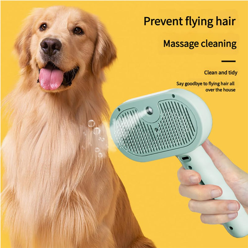 New Chevaroo Horse Steam Brush, Chevaroo 3-in-1 Self-Cleaning Steam Pet Brush For Shedding, Pet Steam Brush, Silicone Bristle Head 360 Rotating Pet Steam Brush