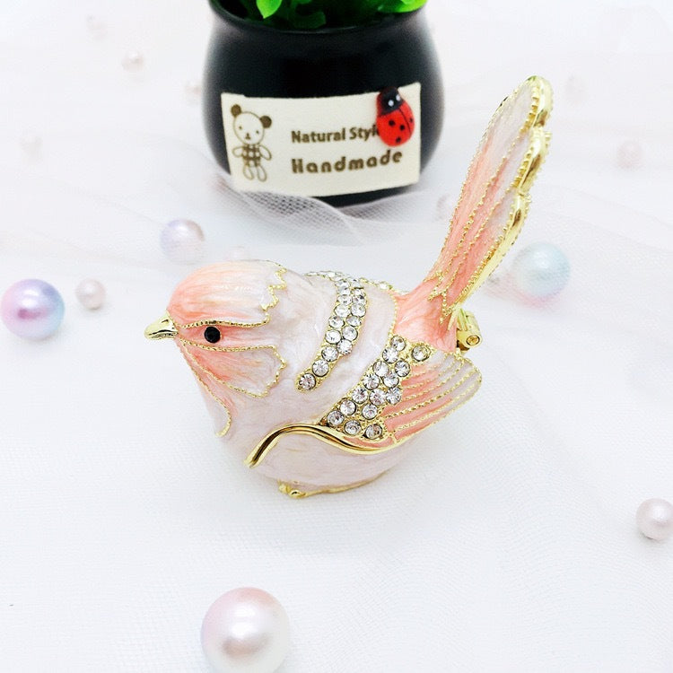 Bird Creative Ring Necklace Earring Storage Box