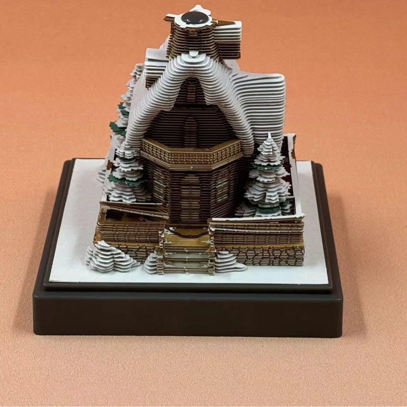 3D Sticky Note Paper Carving Creative Annual Meeting Tear-off Desktop Notepad Ornament