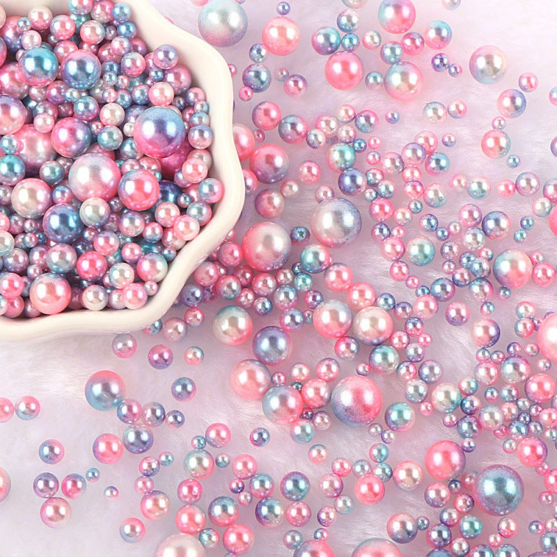 Mixed Size Non-hole Color Plastic Beads DIY Ornament Accessories