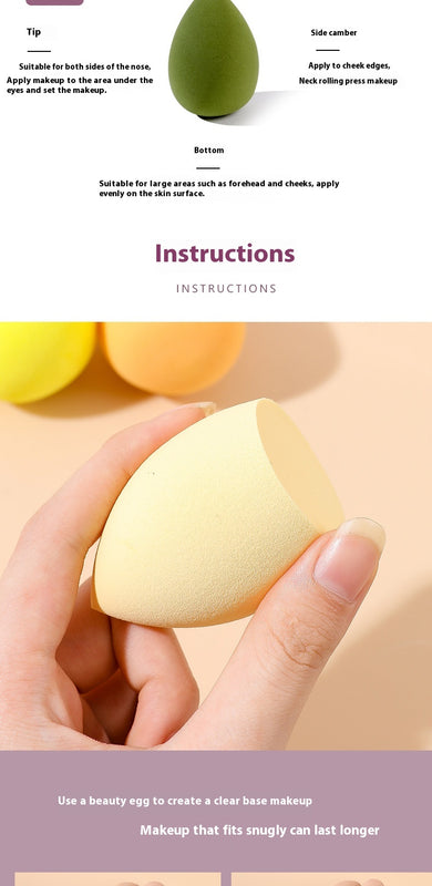 Cosmetic Egg Powder Puff Cushion Super Soft Smear-proof Beauty Blender Studio Sponge Egg