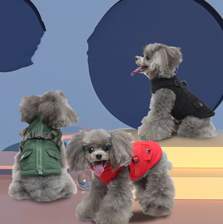 Winter-Baumwolljacke mit Reißverschluss für Hunde, Haustierbedarf