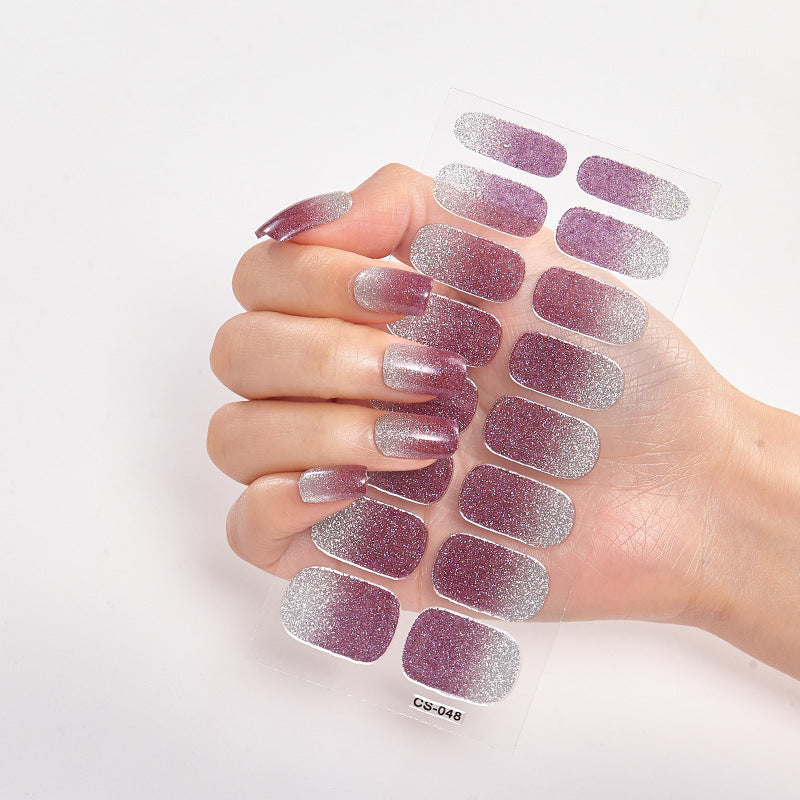 Autocolantes de Unhas de Cor Sólida 16 Pequenos Autocolantes Autocolantes de Unhas Simples