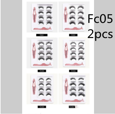 Three pairs of false eyelashes